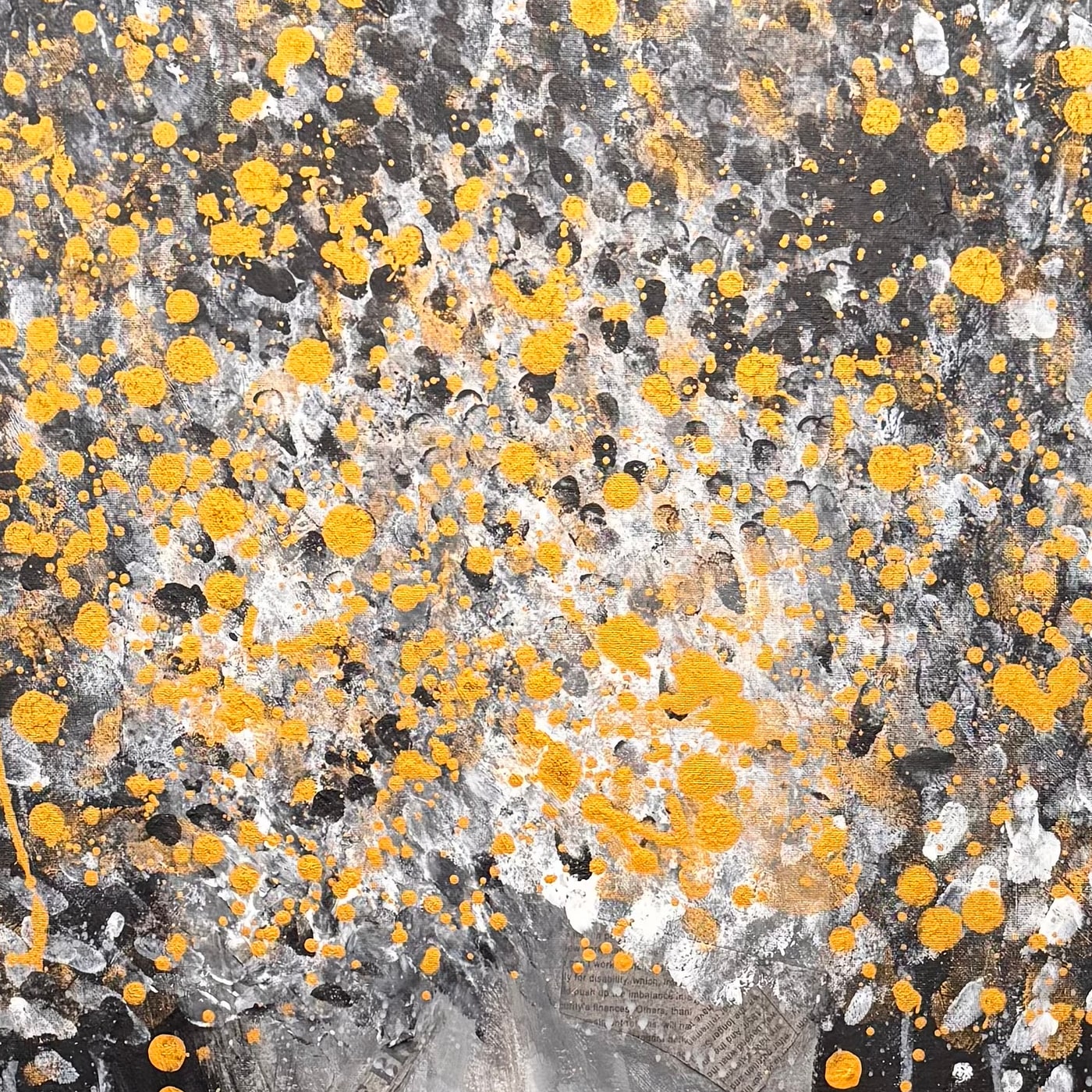 Detail of The Face Beneath the Forest, showing the surface texture up close.